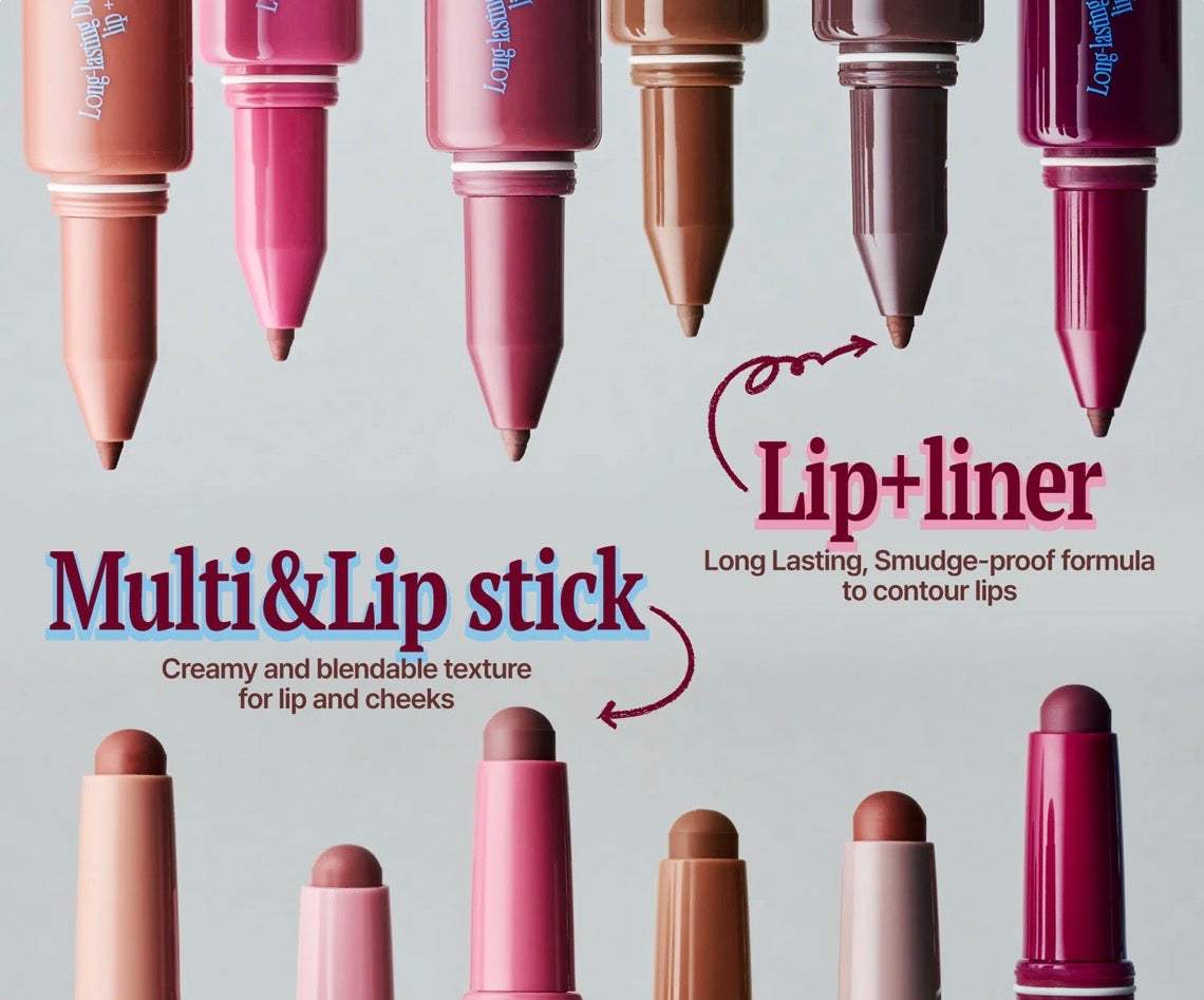 Long Lasting Dual Coloring Stick Lip + Liner